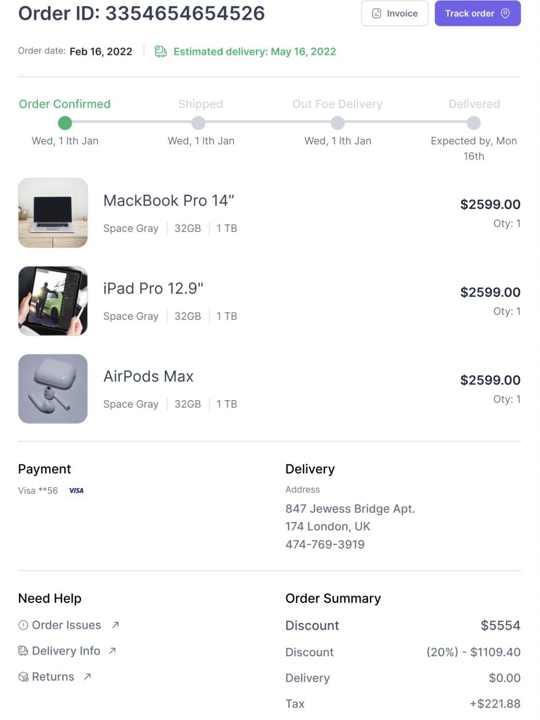 Order Tracker